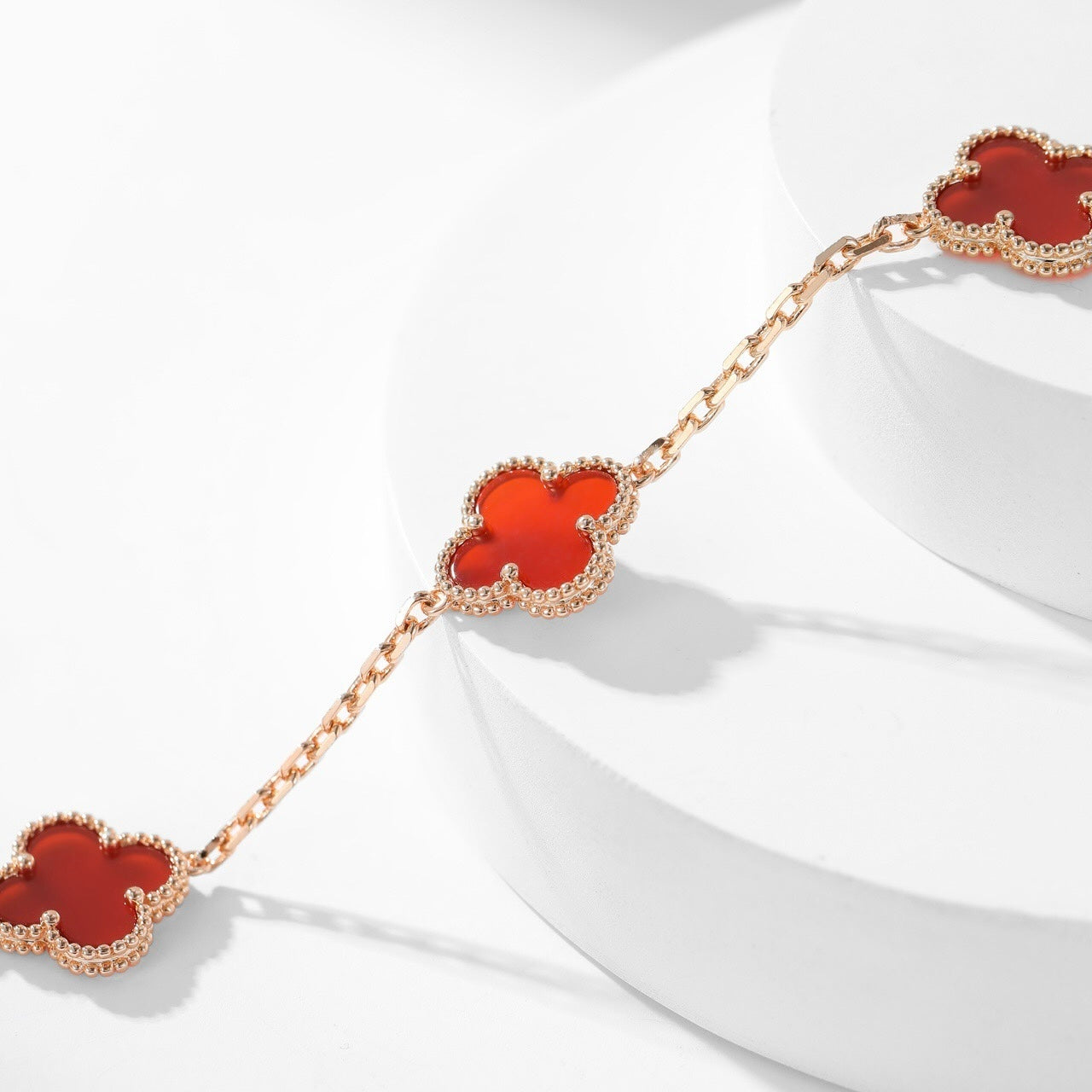 ¡®Star¡¯CLOVER 10 MOTIFS CARNELIAN NECKLACE