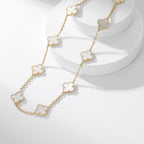 ¡®Star¡¯CLOVER 10 MOTIFS WHITE MOTHER OF PEARL NECKLACE