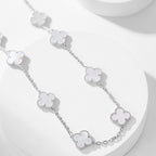 ¡®Star¡¯CLOVER 10 MOTIFS WHITE MOTHER OF PEARL NECKLACE