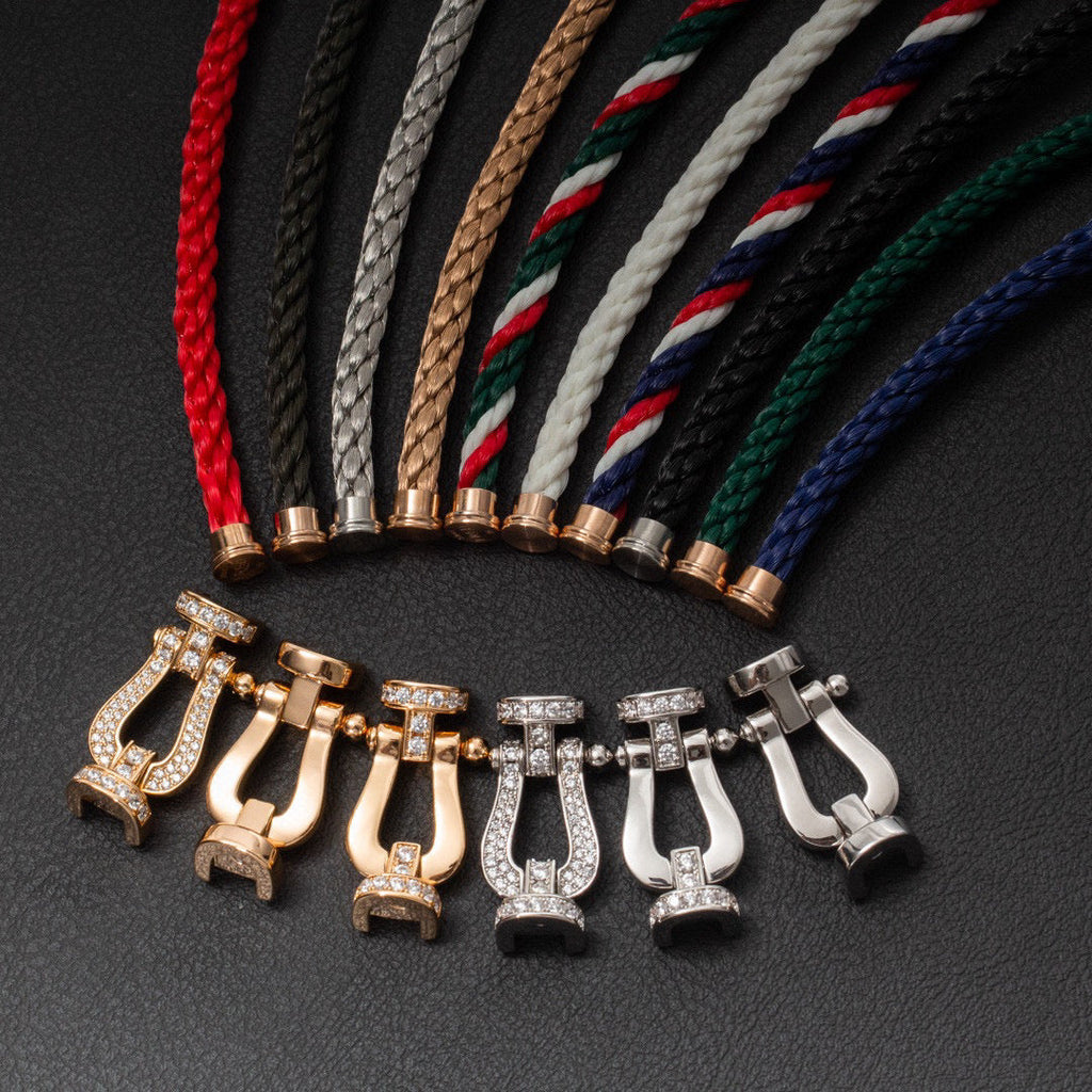 ¡®Star¡¯FORCE LARGE HORSESHOE FULL DIAMOND BRACELET GOLD