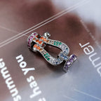 ¡®Star¡¯FORCE LARGE HORSESHOE  COLORED DIAMOND BRACELET ROSE GOLD