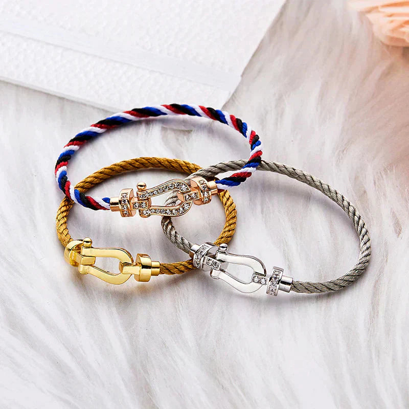 ¡®Star¡¯FORCE LARGE HORSESHOE NO DIAMOND BRACELET GOLD
