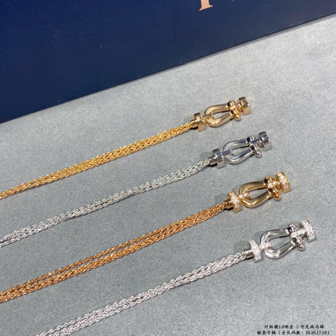 ¡®Star¡¯FORCE SMALL HORSESHOE  DIAMOND CHAIN ROPE BRACELET