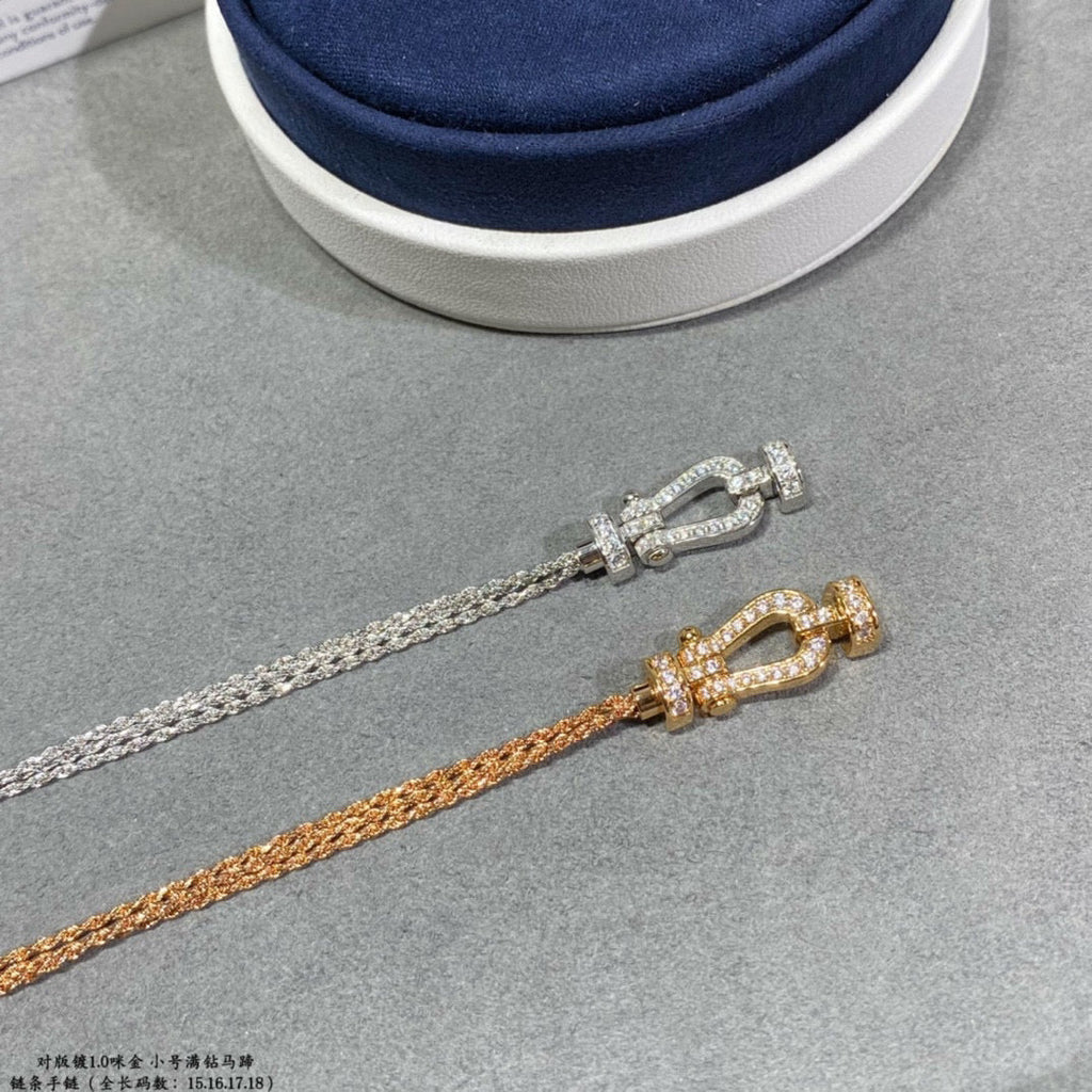 ¡®Star¡¯FORCE SMALL HORSESHOE  DIAMOND CHAIN ROPE BRACELET