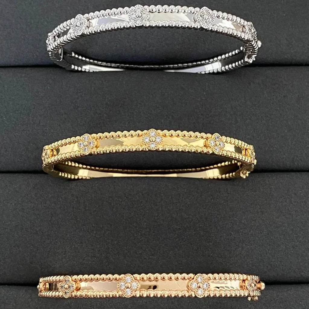 ¡®Star¡¯CLOVER BRACELET 4MM DIAMONDS