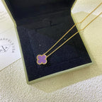 ¡®Star¡¯CLOVER 15MM  PURPLE VIOLET NECKLACE