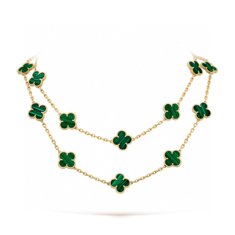 ¡®Star¡¯CLOVER 20 MOTIFS MALACHITE GOLD
