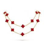 ¡®Star¡¯CLOVER 20 MOTIFS CARNELIAN NECKLACE