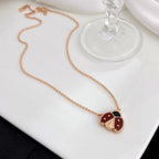 ¡®Star¡¯LUCKY  CARNELIANS LADYBUG NECKLACE