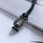 ¡®Star¡¯FORCE LARGE SERIES HORSESHOE BLACK SAMURAI BRACELET