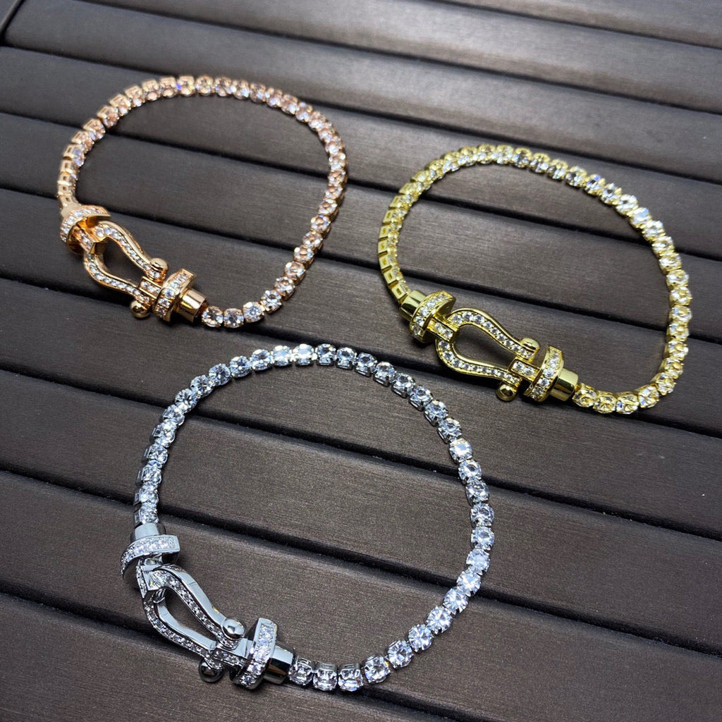 ¡®Star¡¯FORCE  HORSESHOE  DIAMOND TENNIS BRACELET