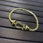 ¡®Star¡¯FORCE  HORSESHOE  DIAMOND TENNIS BRACELET