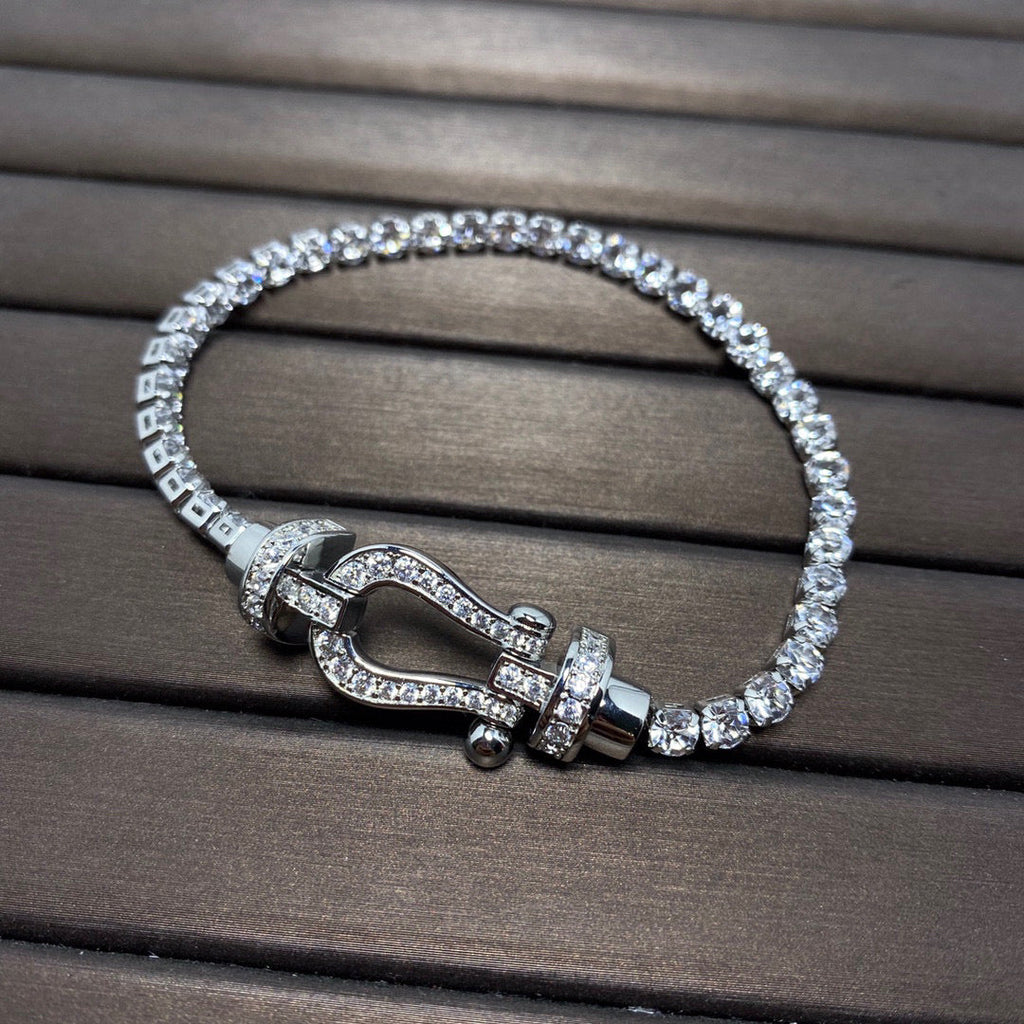 ¡®Star¡¯FORCE  HORSESHOE  DIAMOND TENNIS BRACELET