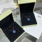 ¡®Star¡¯CLOVER 15MM DIAMOND AND BLUE AGATE NECKLACE