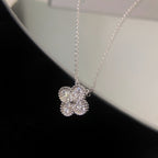 ¡®Star¡¯CLOVER 15MM DIAMOND SINGLE FLOWER NECKLACE