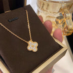 ¡®Star¡¯CLOVER 15MM DIAMOND SINGLE FLOWER NECKLACE