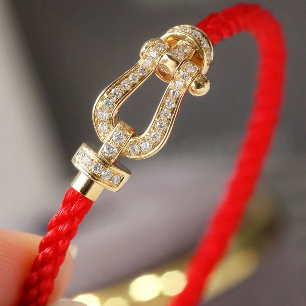 ¡®Star¡¯FORCE LARGE HORSESHOE FULL DIAMOND BRACELET ROSE GOLD