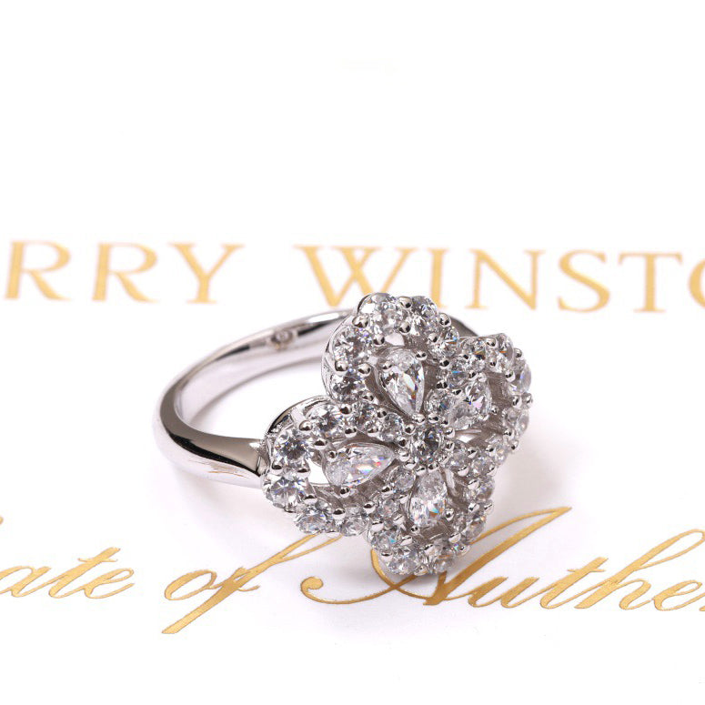 ¡®Star¡¯LOOP RING FULL MOTIF DIAMOND 16MM SILVE
