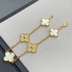 [Star]New CLOVER WHITE PEARL MOP 5 MOTIF BRACELET COLLECTION