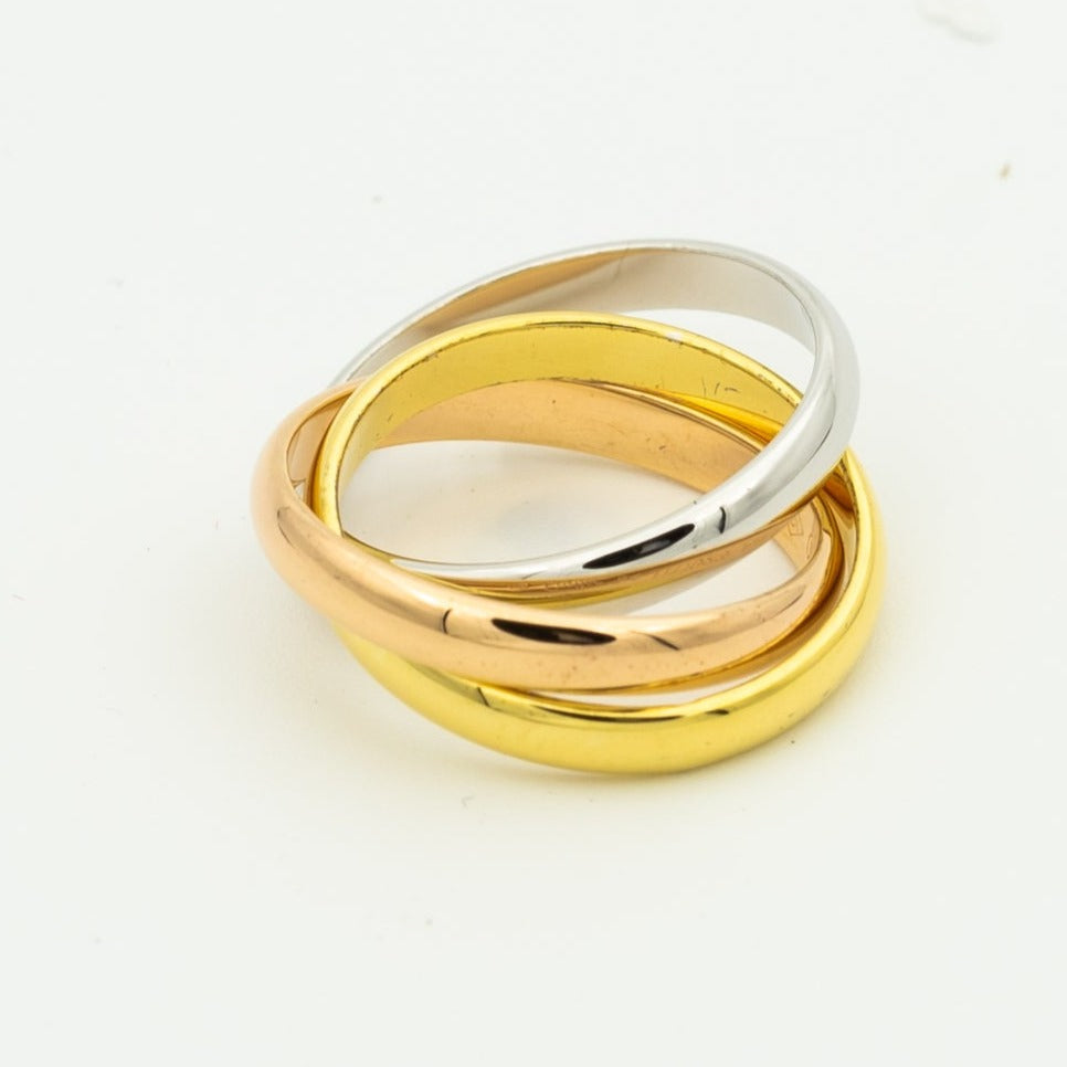 ¡®Star¡¯TRINITY RING GOLD PINK GOLD SILVER