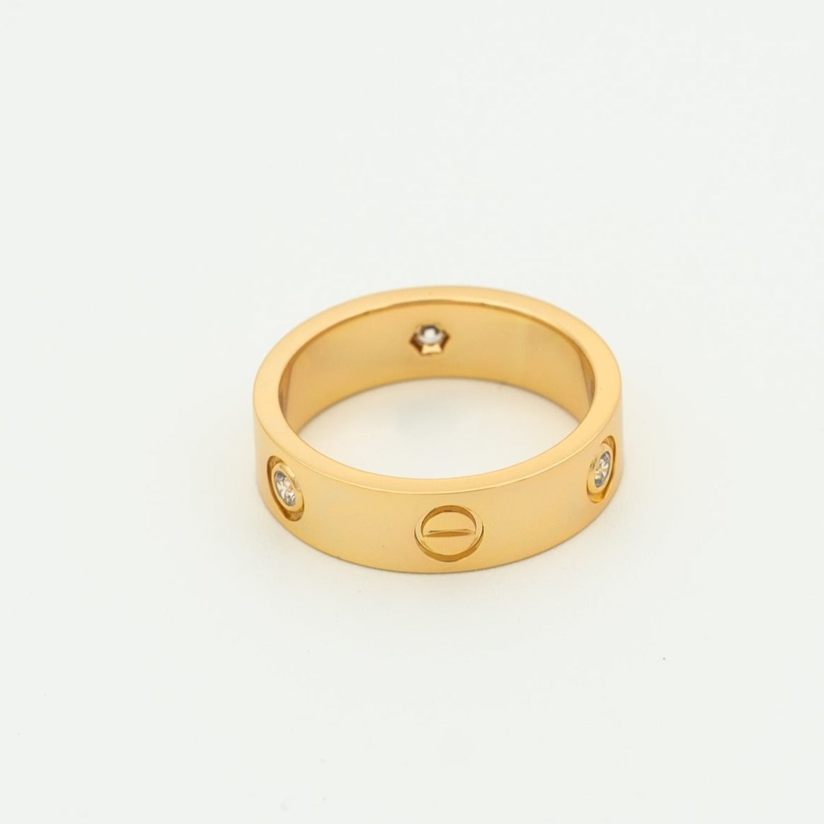 ¡®Star¡¯LOVE RING 5.5MM 3 DIAMONDS PINK GOLD