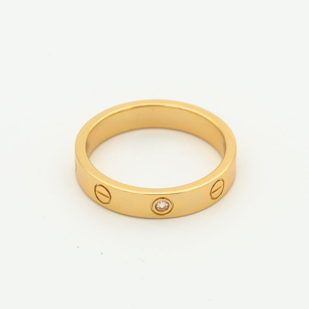 ¡®Star¡¯LOVE RING 4MM 1 DIAMOND PINK GOLD