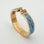 ¡®Star¡¯H PINK GOLD BRACELET BLUE CERAMIC