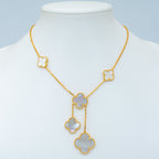 ¡®Star¡¯CLOVER MOTHER OF PEARL NECKLACE 6 MOTIF