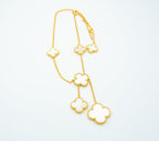 ¡®Star¡¯CLOVER MOTHER OF PEARL NECKLACE 6 MOTIF
