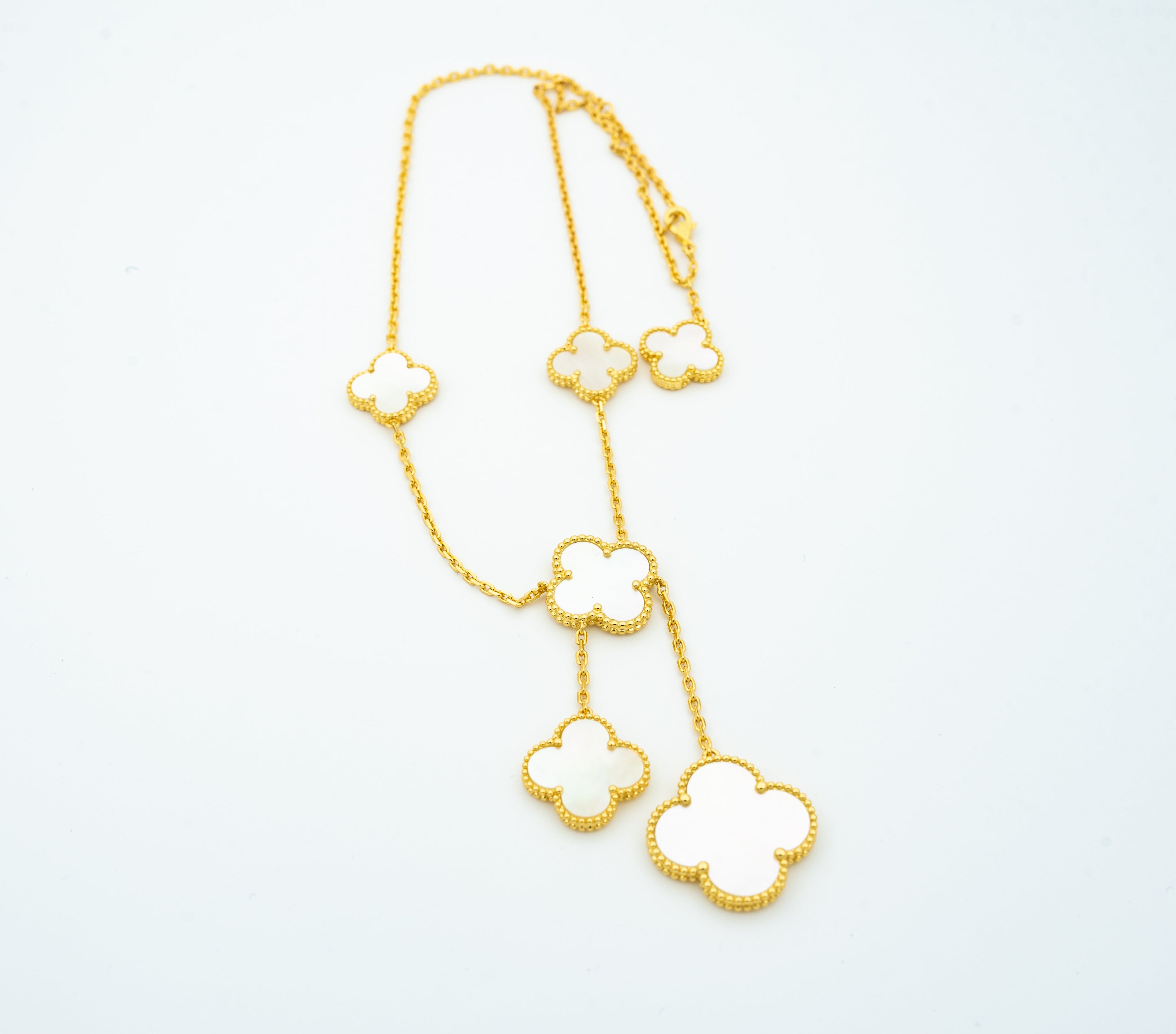¡®Star¡¯CLOVER MOTHER OF PEARL NECKLACE 6 MOTIF