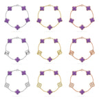 [Star]New CLOVER 5 MOTIF LIGHT PURPLE BRACELET COLLECTION
