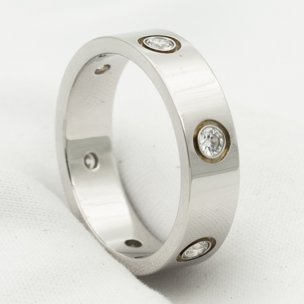 ¡®Star¡¯LOVE RING 5.5MM 6 DIAMONDS SILVER