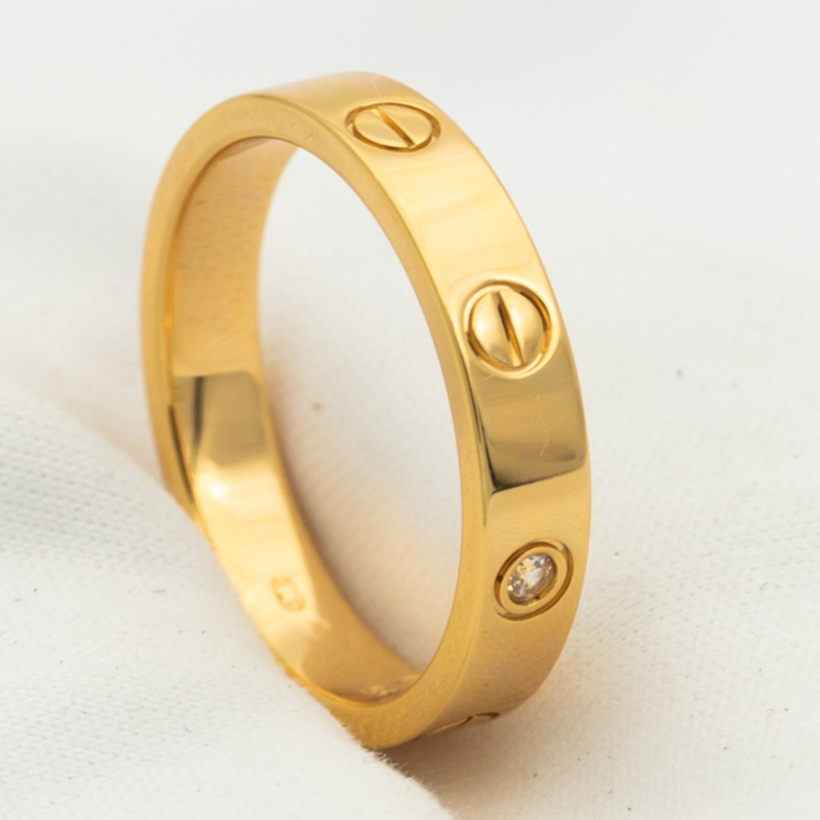 ¡®Star¡¯LOVE RING 4MM 1 DIAMOND PINK GOLD