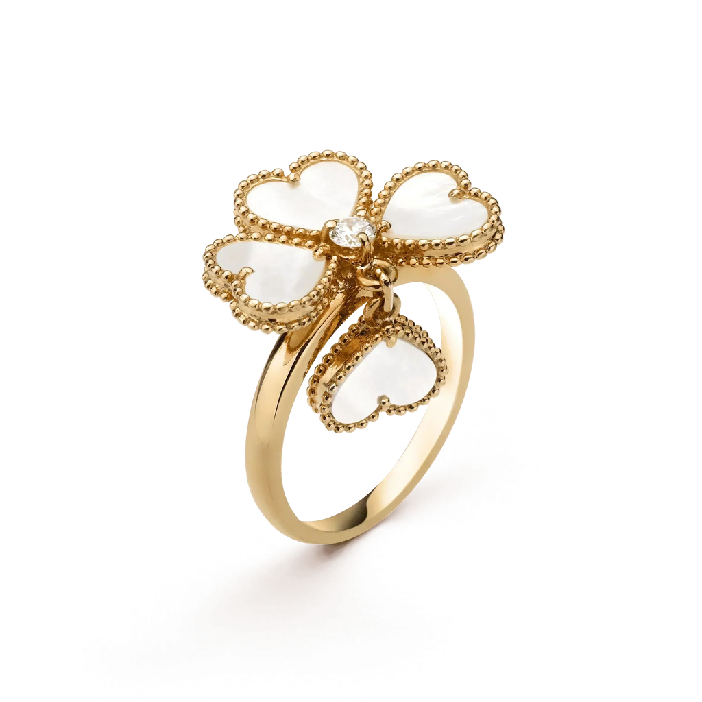 ¡®Star¡¯SWEET CLOVER WHITE MOP RING