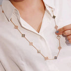 ¡®Star¡¯CLOVER 20 MOTIFS DARK MOP DIAMOND  NECKLACE