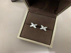 ¡®Star¡¯JEUX DE WHITE MOP SILVER DIAMOND EARRINGS