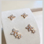 ¡®Star¡¯STAR BLOSSOM STUD EARRINGS PINK GOLD DIAMONDS