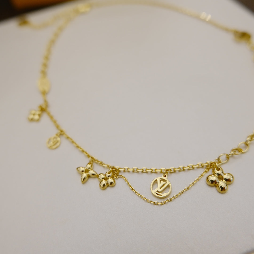 ¡®Star¡¯BLOOMING SUPPLE NECKLACE BRASS