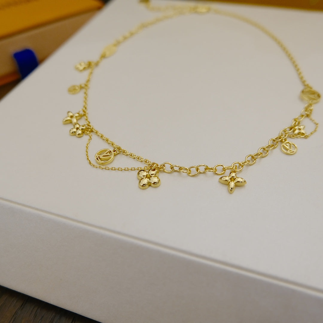 ¡®Star¡¯BLOOMING SUPPLE NECKLACE BRASS
