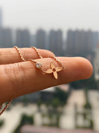 ¡®Star¡¯BLOSSOM PENDANT PINK GOLD AND DIAMOND
