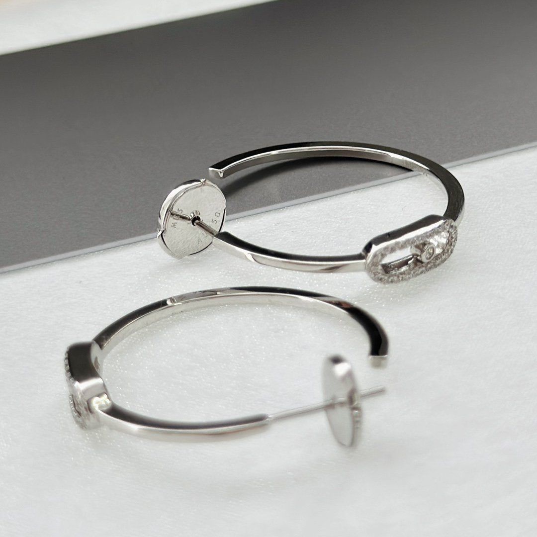[moco jewelrys ]CREOLES MOVE UNO PM DIAMOND EARRINGS
