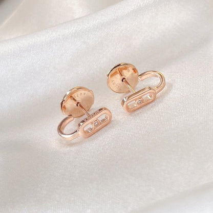 [moco jewelrys ]CREOLES MOVE UNO MINI 1 DIAMOND EARRINGS