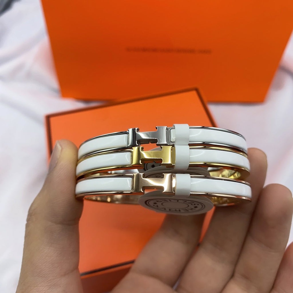 ¡®Star¡¯CLASSIC HM CLIC WHITE 8MM ENAMEL BRACELET