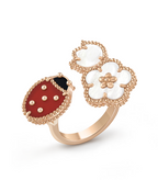 ¡®Star¡¯LUCKY 3 MOTIF ROSE GOLD RING