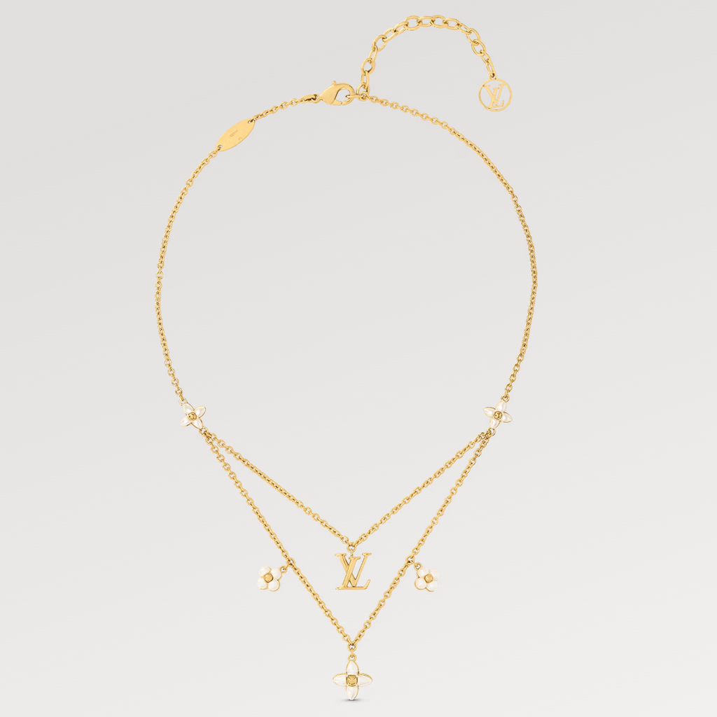 ¡®Star¡¯FLOWERGRAM GOLD MOP DOUBLE ROW NECKLACE