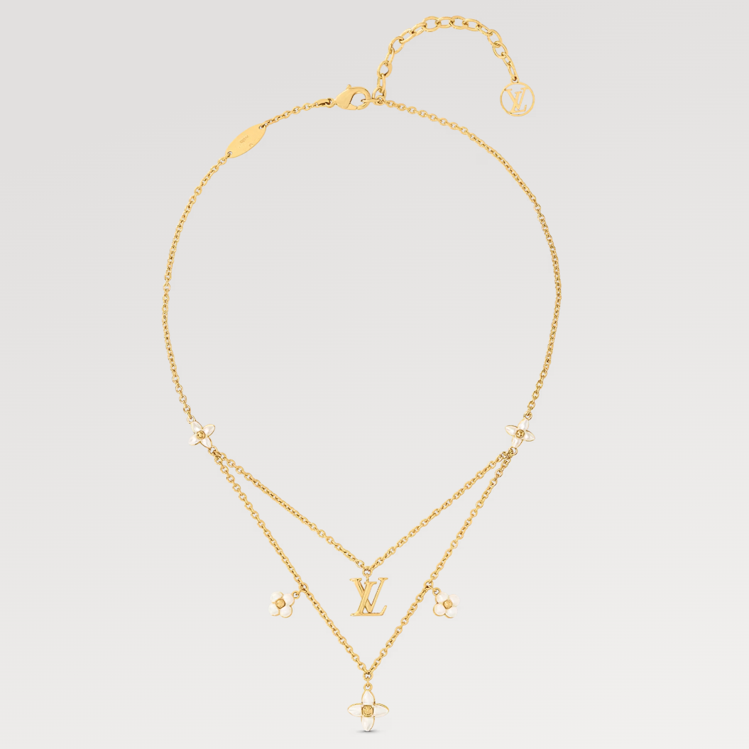 ¡®Star¡¯FLOWERGRAM GOLD MOP DOUBLE ROW NECKLACE