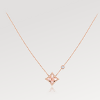 ¡®Star¡¯STAR PINK MOP 1 DIAMOND PINK GOLD NECKLACE