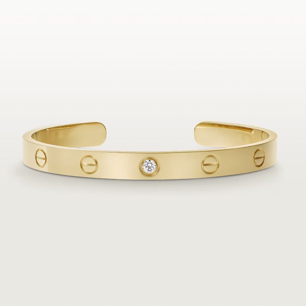 ¡®Star¡¯LOVE BRACELET 6.1MM 1 DIAMOND OPEN CUFF