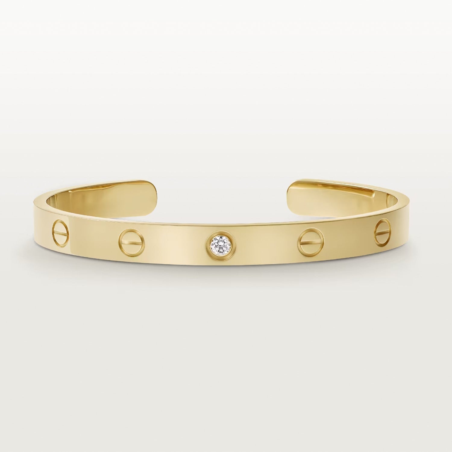 ¡®Star¡¯LOVE BRACELET 6.1MM 1 DIAMOND OPEN CUFF