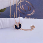 ¡®Star¡¯AMULETTE ROSE GOLD ONYX NECKLACE